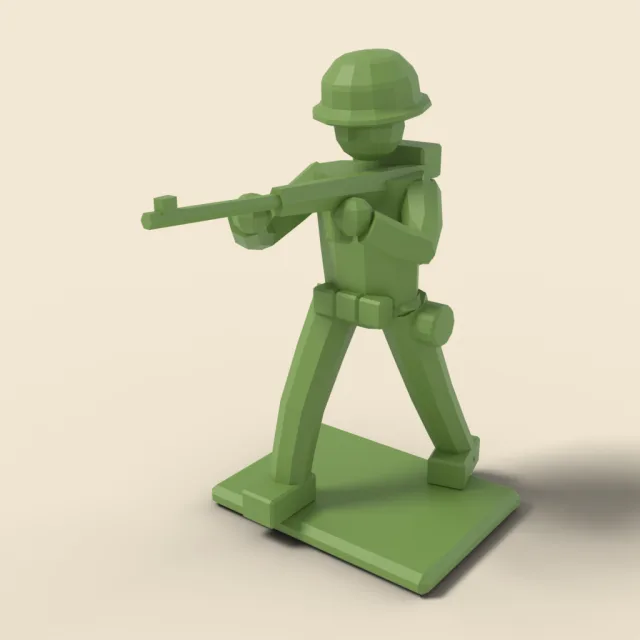 Plastic army soldier figure