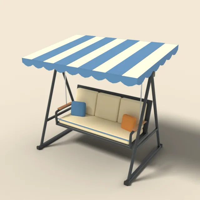 Garden swing seat with canopy