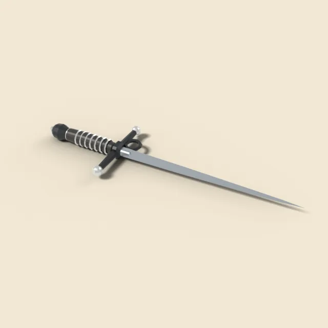 Stiletto with thin triangular blade