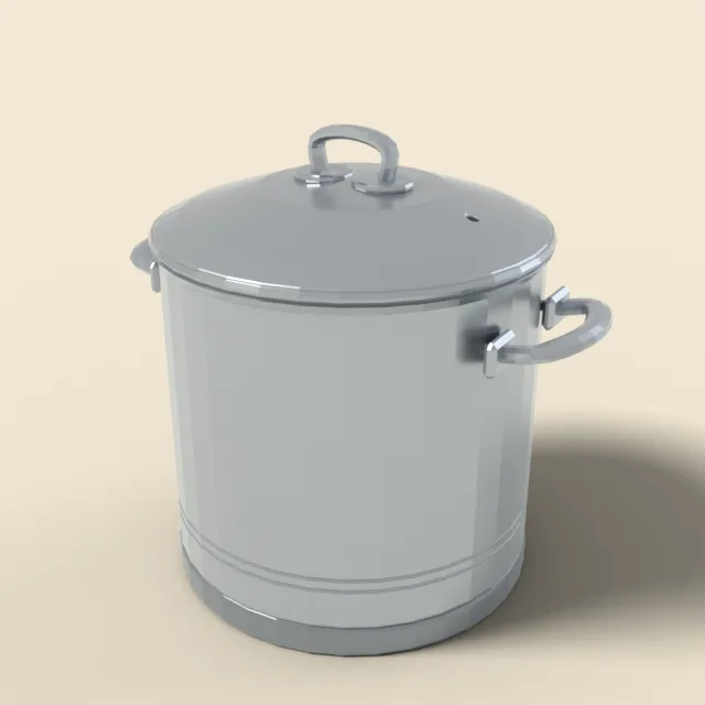 Stainless stock pot with lid