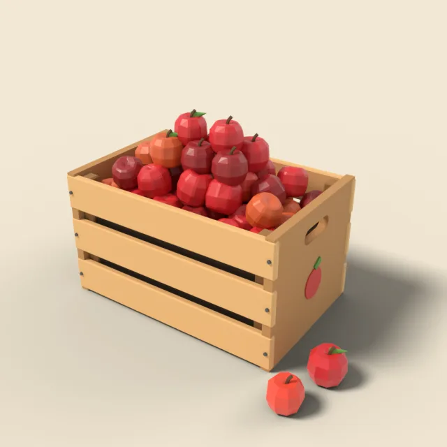 Crate of red apples