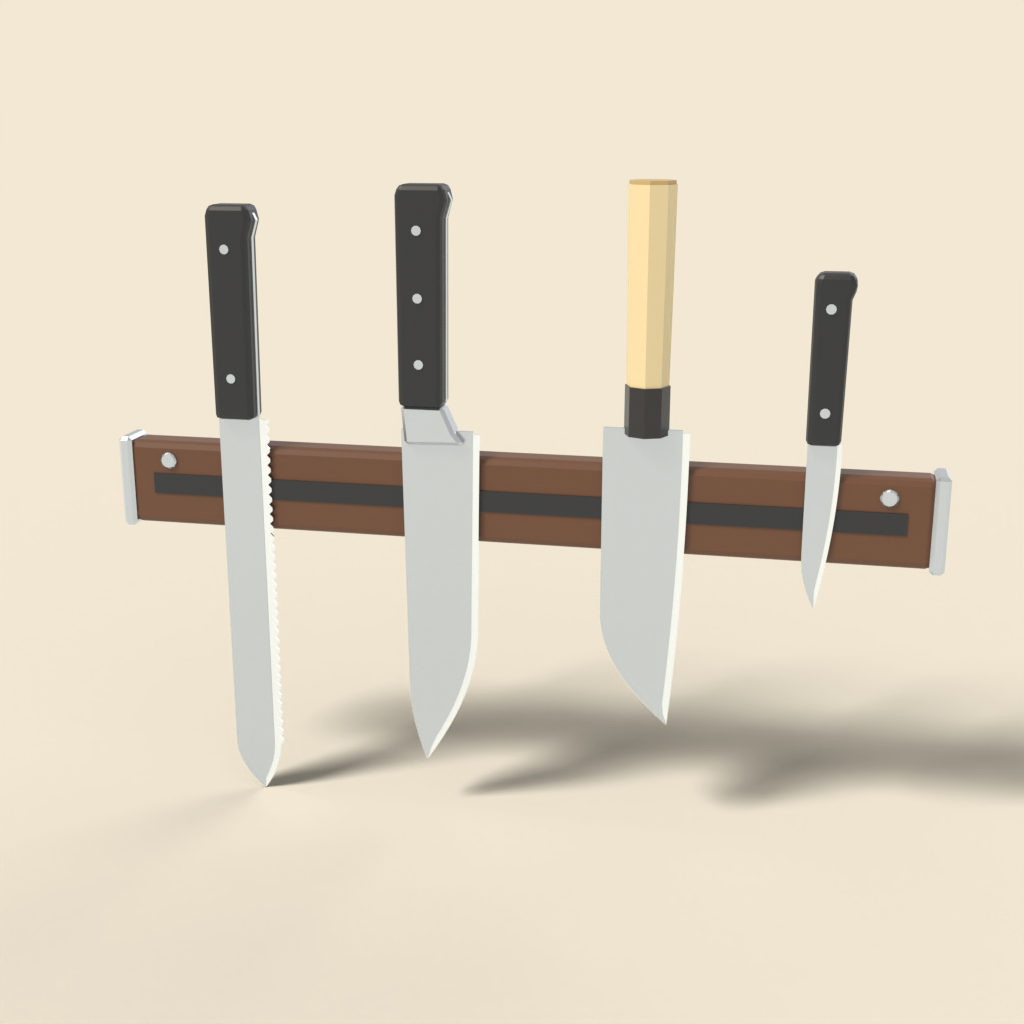 Magnetic knife strip