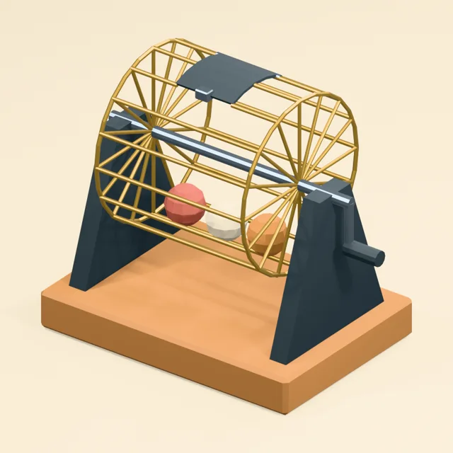 Crank-operated wire bingo tumbler