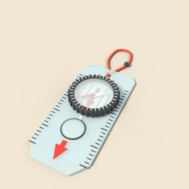 Baseplate map compass