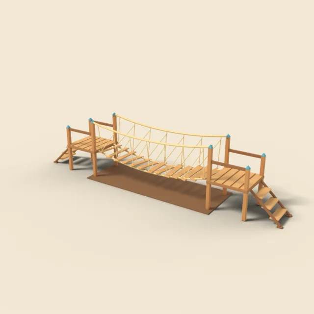 Wobbly rope bridge