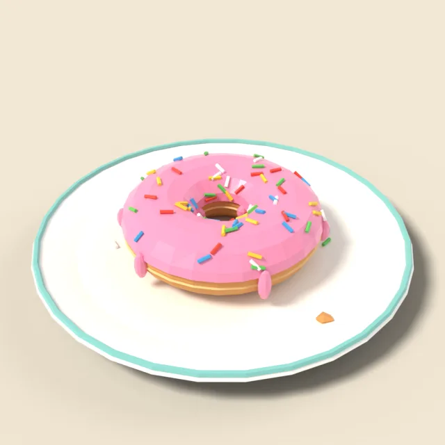 Glazed donut with sprinkles