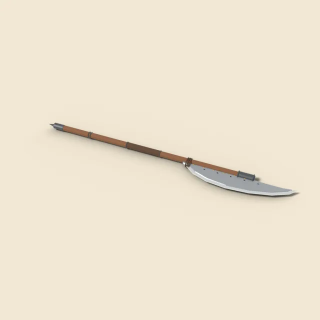 Bardiche with long crescent blade