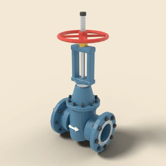 Gate valve with handwheel