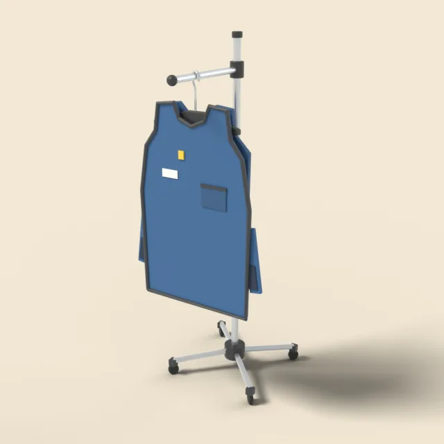 Lead apron on hanger
