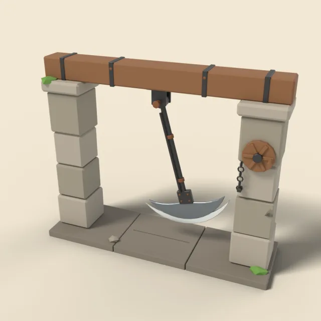 Swinging blade trap