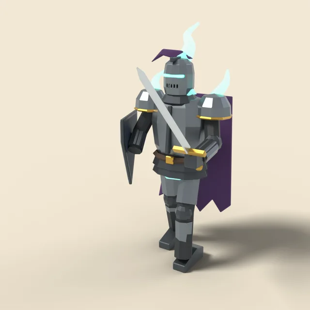 Haunted armor knight with glowing visor