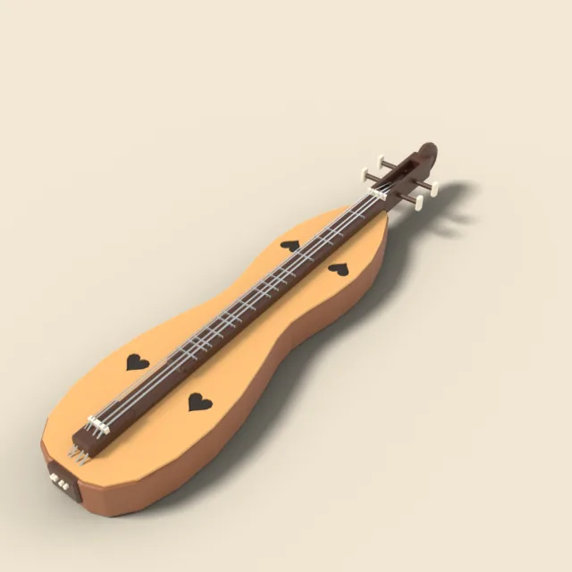 Mountain dulcimer with hourglass body
