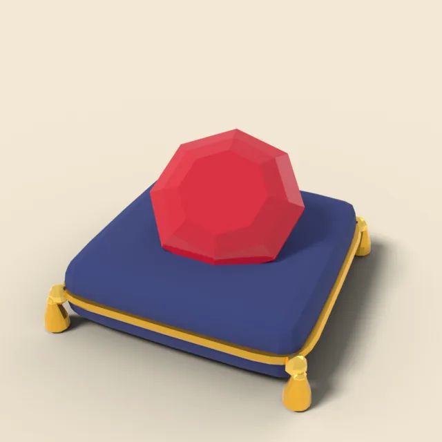 Large cut ruby gem