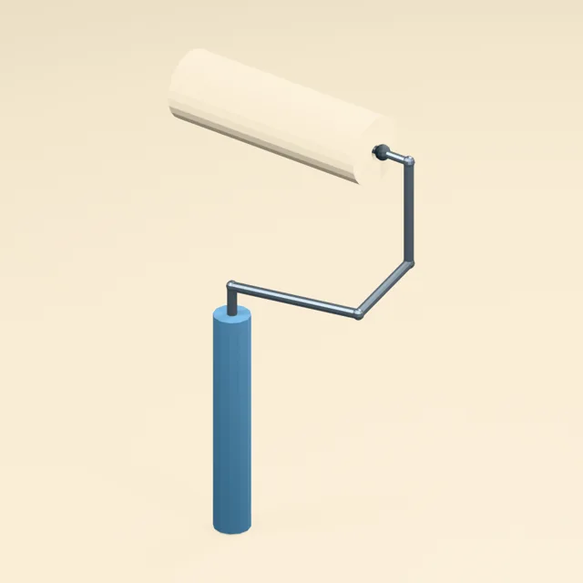 Framed paint roller