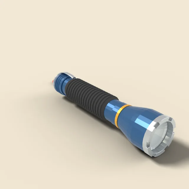 Flashlight with rubber grip