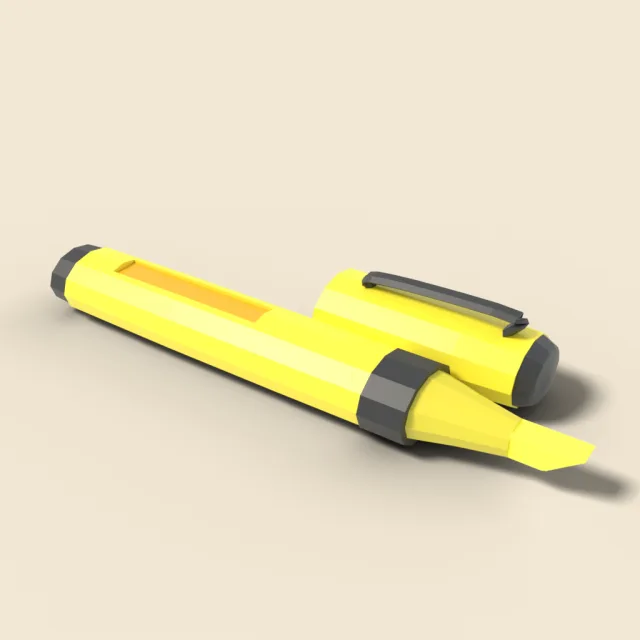 Chisel-tip highlighter marker