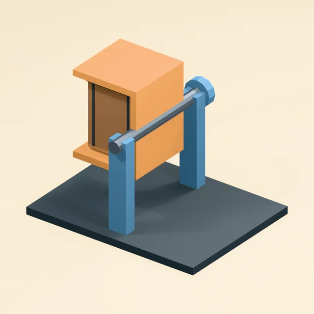 rotary_pallet_inverter_open_supported_assembly