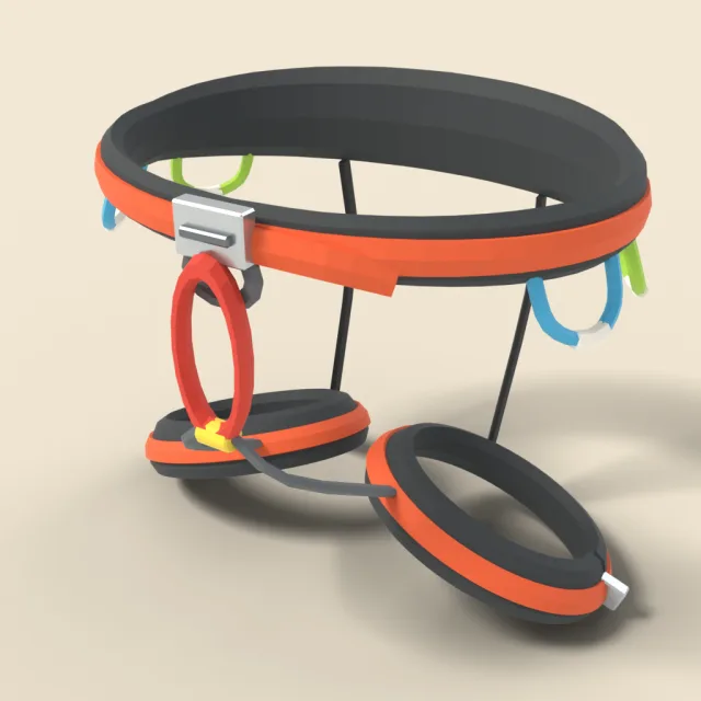 Climbing harness with gear loops