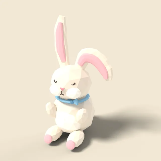 Plush bunny with long ears