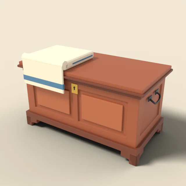 Wooden blanket chest