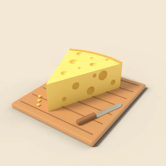 Swiss cheese wedge with holes