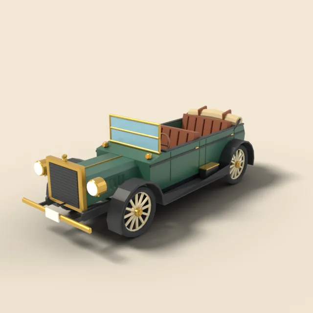 Vintage 1920s open touring car