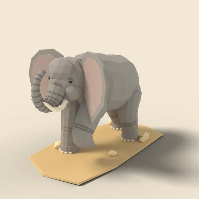 Charging African elephant