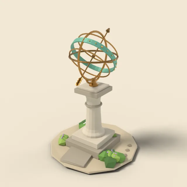 Armillary sphere sundial