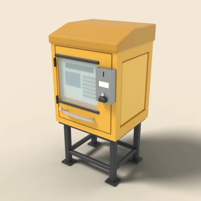 Newspaper vending box blank