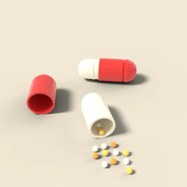 Two-tone capsule pill