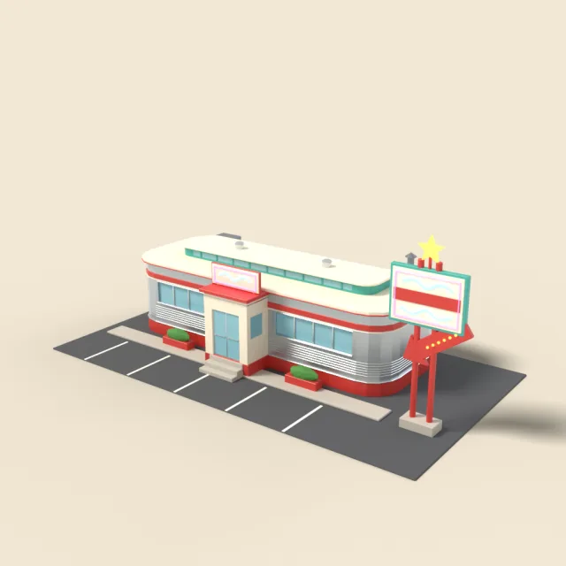Retro roadside diner