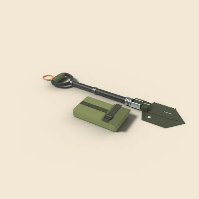 Folding camp shovel