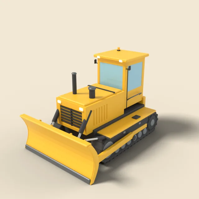 Bulldozer with blade