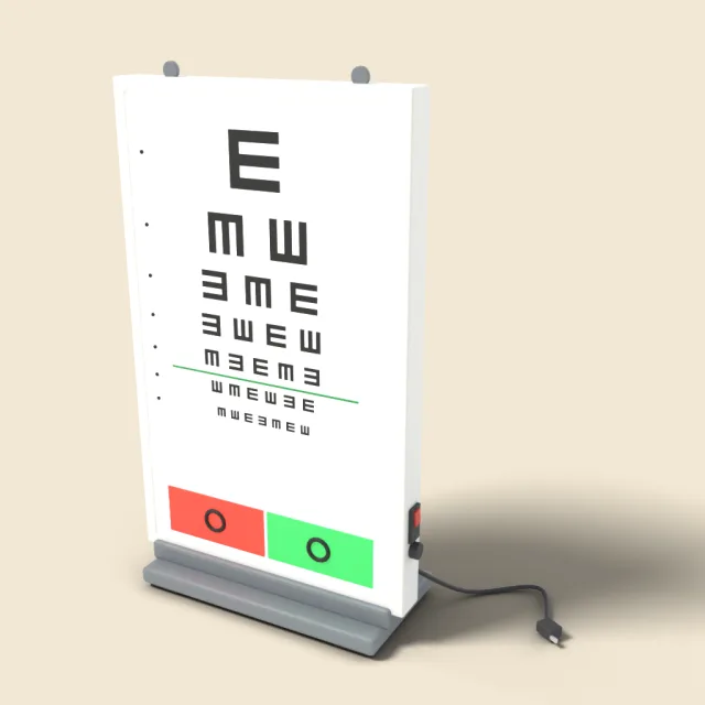 Eye chart light box