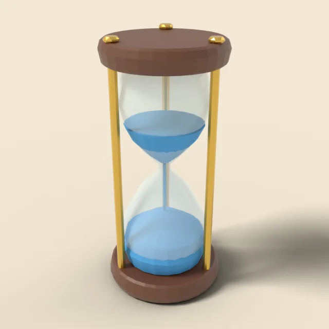 Hourglass sand timer for desk