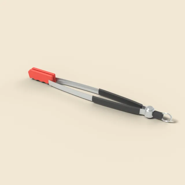 Locking kitchen tongs