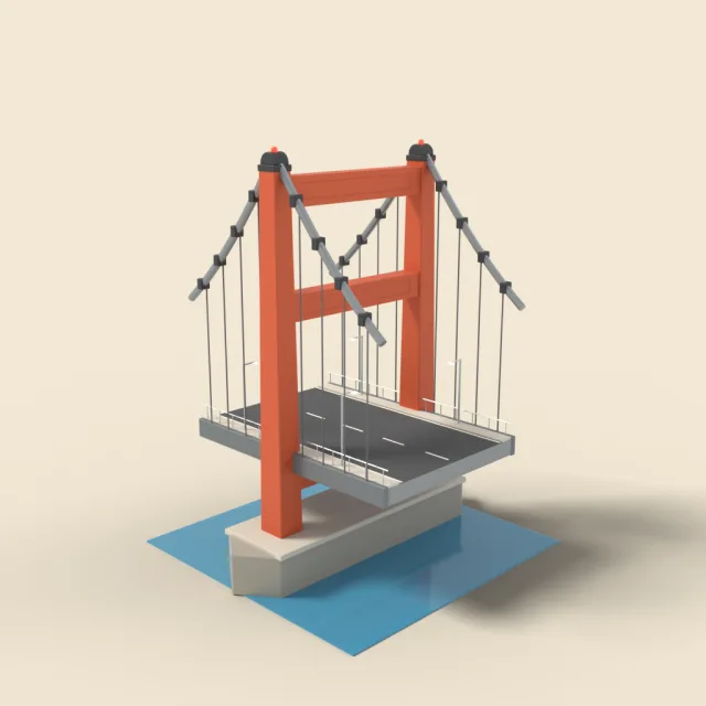 Suspension bridge tower