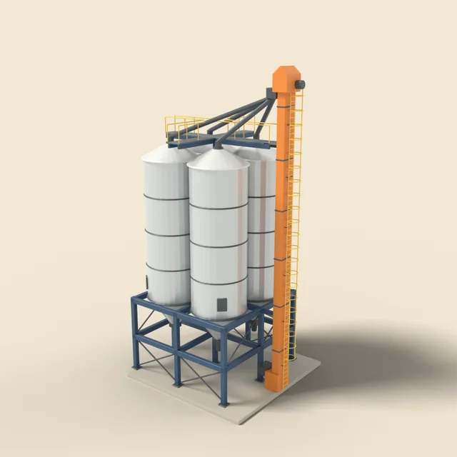 Steel storage silo cluster