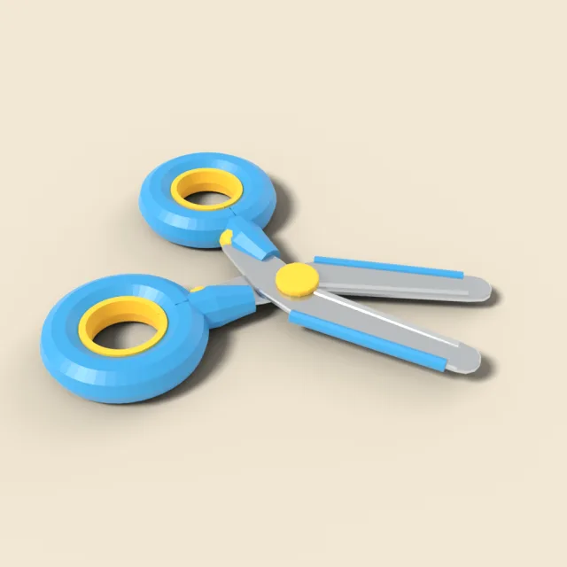 Round-tip kids safety scissors