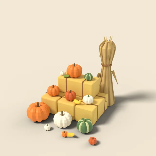 Pumpkin pile display