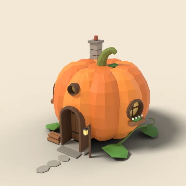 Giant pumpkin cottage
