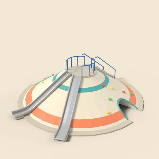 Concrete hill slide