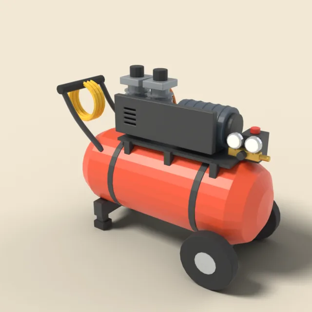 Air compressor with tank