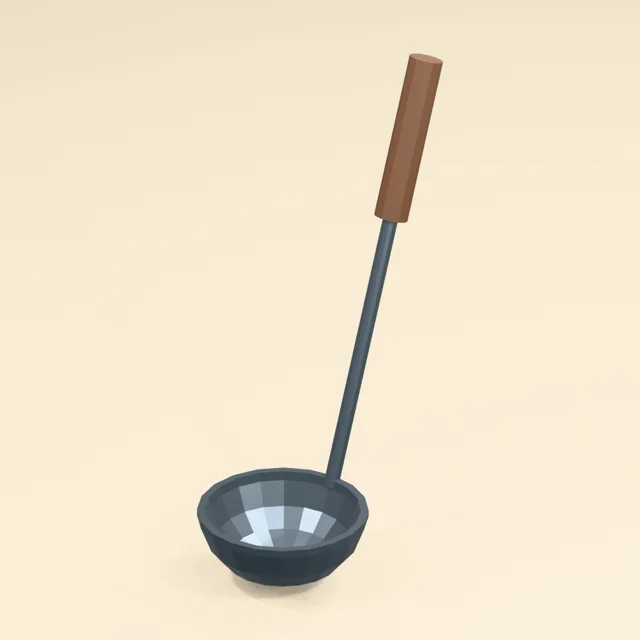 Deep-bowl soup ladle