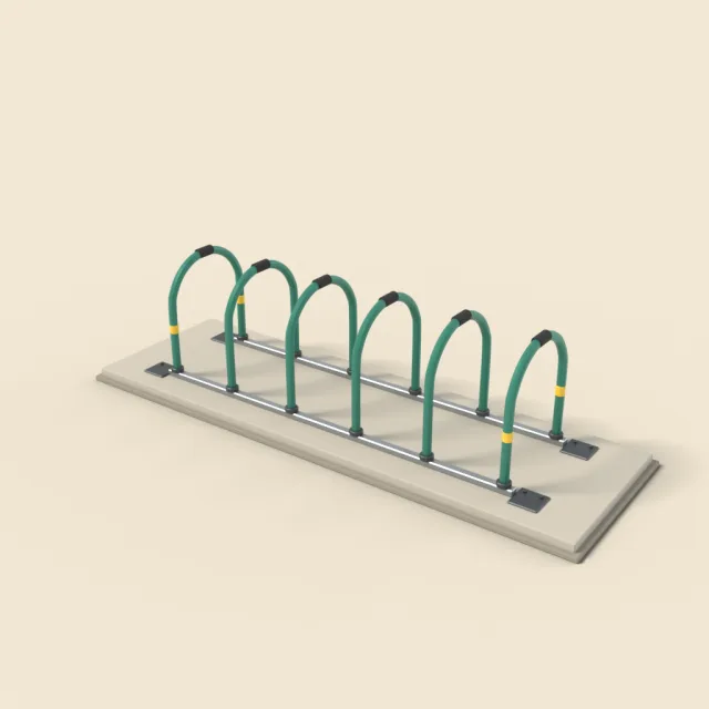 Bicycle rack with loops