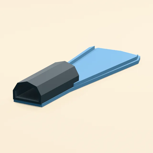 Swim fin with open heel pocket and flared blade with heel-facing presentation