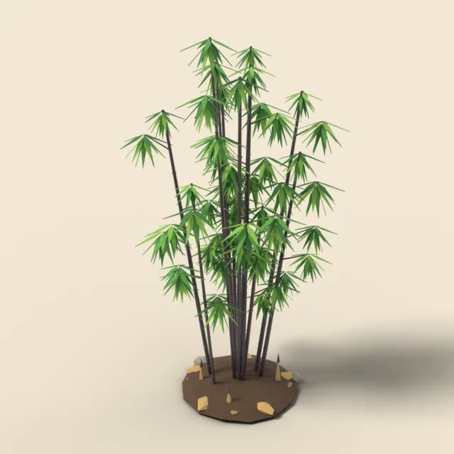 Black bamboo clump