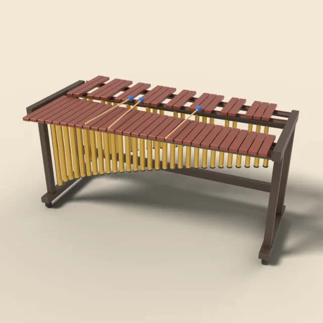 Marimba with resonator tubes
