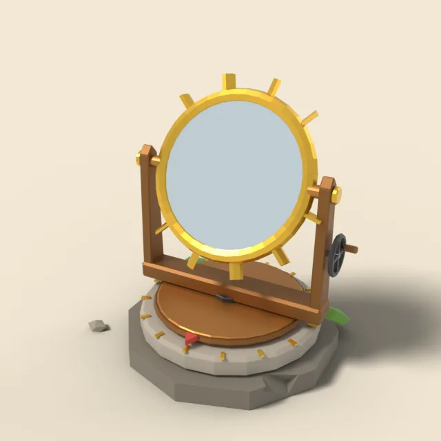Pivoting mirror reflector