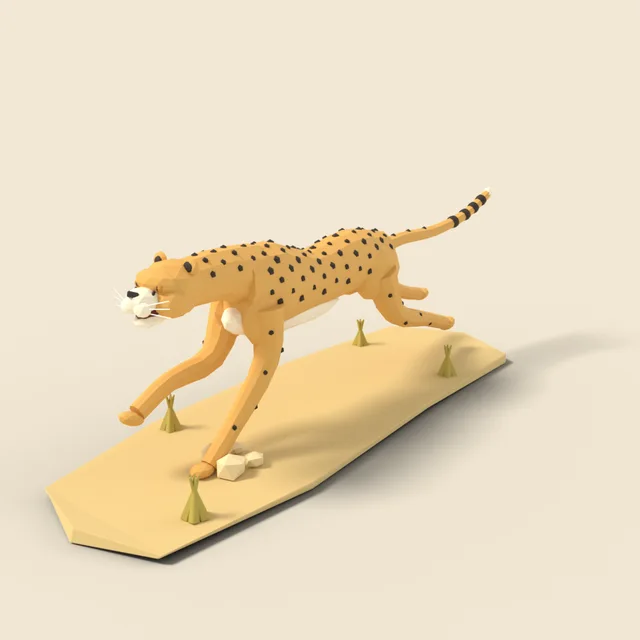 Sprinting cheetah